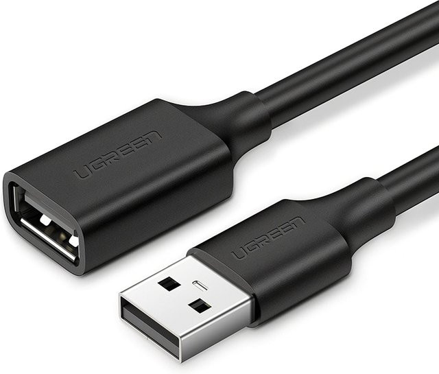 UGREEN USB-Verlängerungskabel US103 USB-A auf USB-A, Schwarz, Länge: 2 m - Bild 1