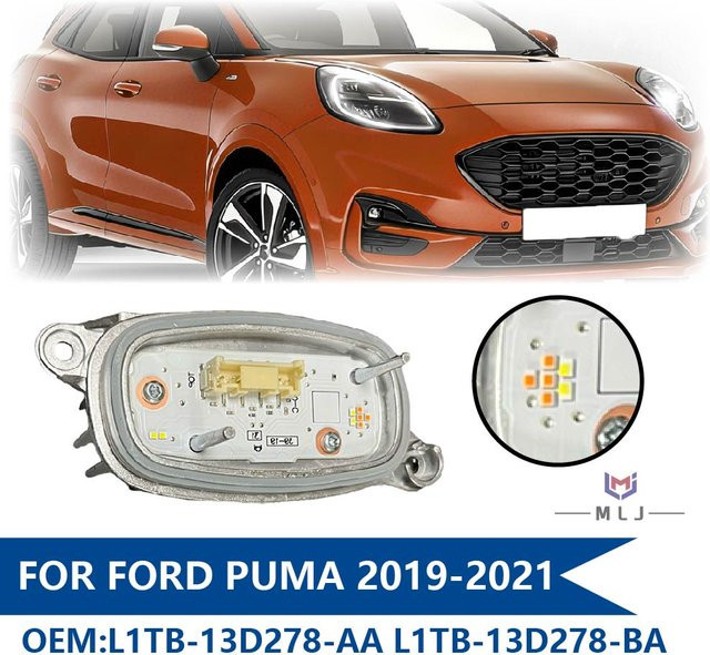 Weißes LED DRL Angel Eye Frontscheinwerfermodul für Ford Puma 2019-2021, L1TB-13D278-AA L1TB-13D278-BA - Bild 1