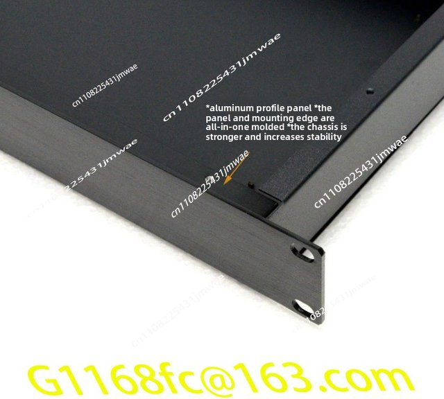 MLHJ 1U-Standardgehäuse 19 Zoll Rackmontierbare Steckbox aus Stahl in Schwarz B/H/T: 43,0 x 4,2 x 29,75 cm - Bild 1