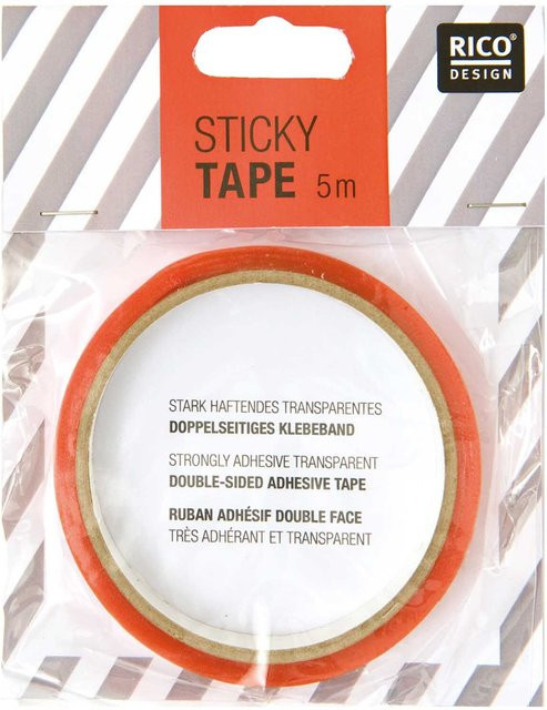 Rico Design Klebeband doppelseitig transparent, Breite: 24 mm, Länge: 5 m - Bild 1