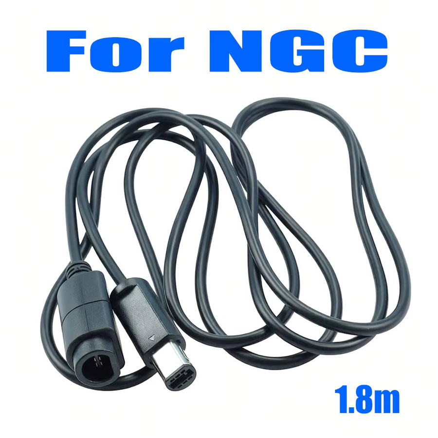 Nintendo Gamecube Controller Verlängerungskabel, 1,8 m Datenkabel für NGC Controller, Schwarz - Bild 6