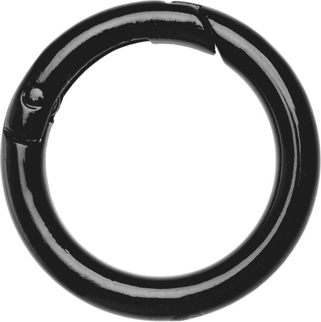 Rico Design Karabiner-Ring aus Metall in Schwarz - Bild 1