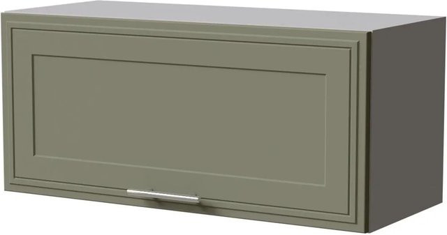 Feldmann-Wohnen Klapphängeschrank Salo W4B/80 in Grau und Reed Green Matt mit Gasdruckdämpfer und Soft-Close-Türen, B/T/H: 80 x 32,5 x 36 cm - Bild 1