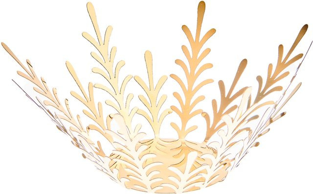 Rico Design Teelichthalter Tannenzweige aus Metall in Gold - Bild 1