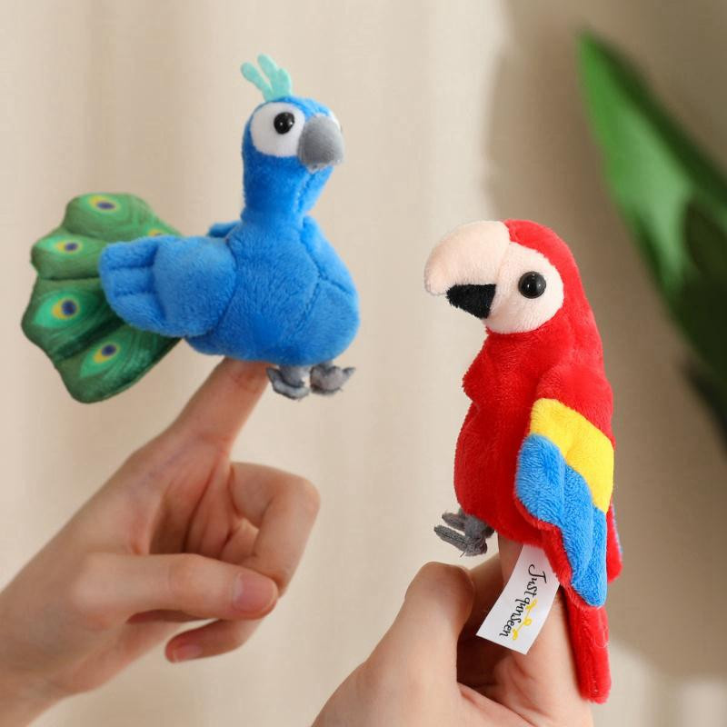 Süßer Mu Cheng Handpuppe Plüschtier Papagei Hai Vögel Meeresorganismen - Bild 2