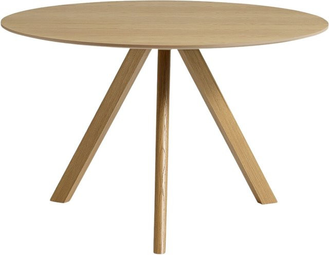 HAY Copenhague Cph20 Esstisch aus Schichtholz in Braun, runder Tisch im skandinavischen Design - Bild 1