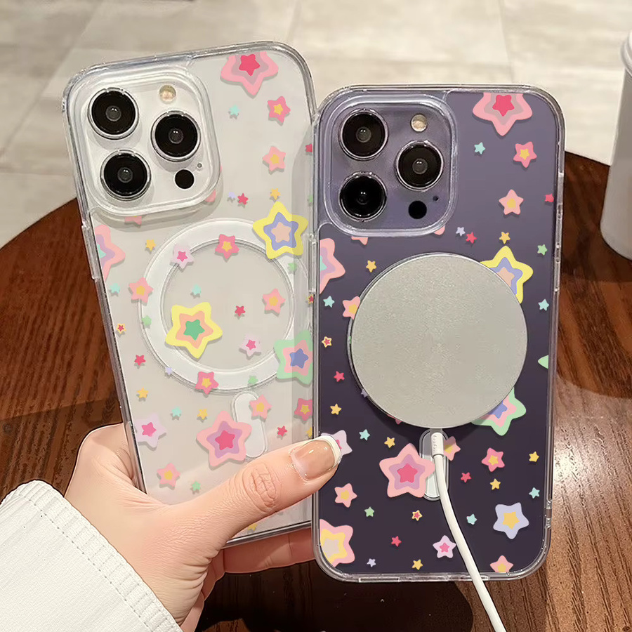 INS Star Magnetische Handyhülle für iPhone in Transparent, Stoßfeste Silikon Schutzhülle - Bild 3