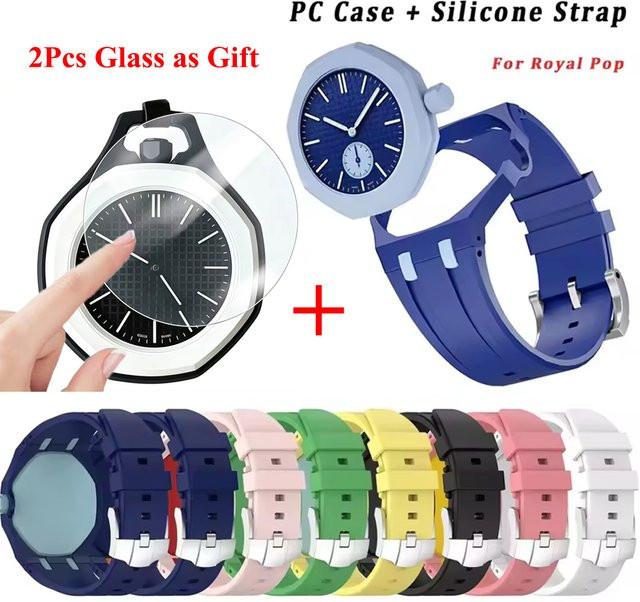 Swatch Uhrenarmband-Modifikationskit, Silikon, 2-in-1-Gehäuse, Schutzfolie - Bild 1