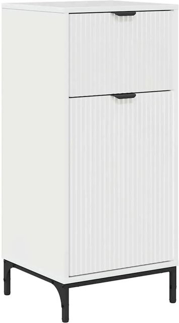 vidaXL Badezimmerschrank in Hochglanz Weiß mit Regalen und Schubladen, B/T/H: 39,5 x 36,0 x 88,0 cm - Bild 1
