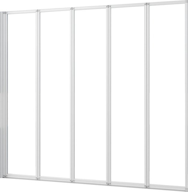 AICA 5-teilige Badewannenfaltwand in Weiß und Transparent, B/H: 120 x 140 cm - Bild 1