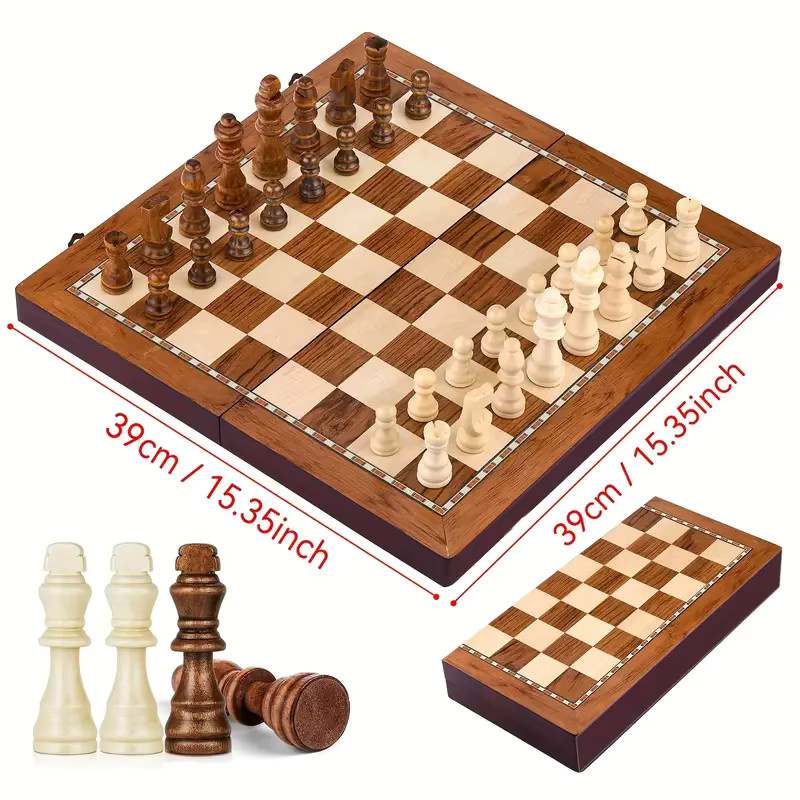 Yernea Schachspiel aus Holz, Strategiespiel - Bild 4