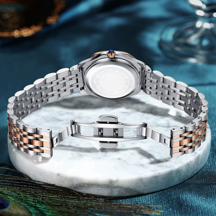 CHENXI Armbanduhr Quarz, Edelstahl, Bicolor, Damen - Bild 6