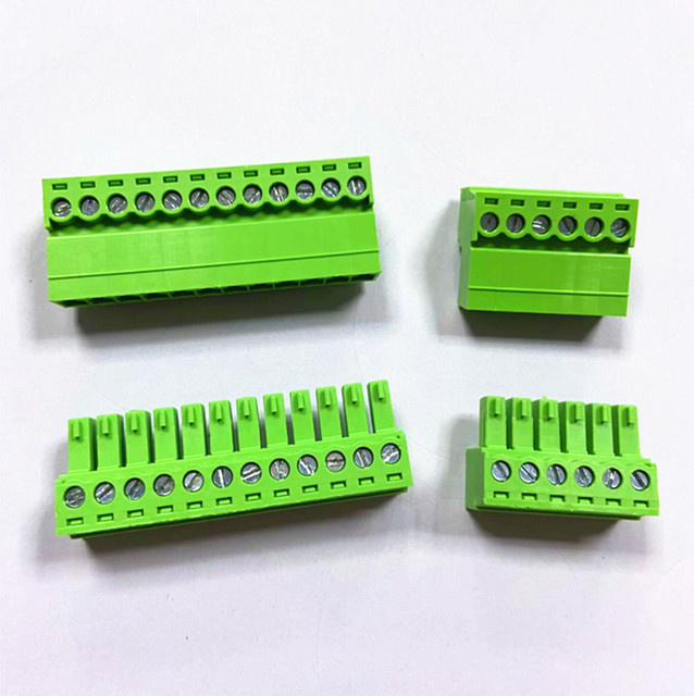 HJXY Klemmenblock Set mit 10 Sätzen lötfreier Antennen-Docking-Steckverbindungen K15EDGRK und 2EDG 3,81 mm, Stecker und Buchse, Farbe: Grün - Bild 1