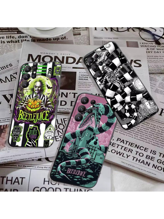 Handyhülle Tim Burton Beetlejuice Sandworm für Samsung Galaxy S24 FE S25 Ultra S23 S22 S21 S20 Lite 5G Multicolor - Bild 4