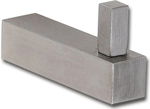 Technik Team Mantelhaken Tenam aus Edelstahl gebürstet in Silber, Höhe: 33 mm, Tiefe: 65 mm - Bild 1