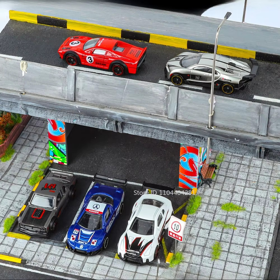 MAKEDA Sportwagen-Serie, Miniaturauto, Maßstab 1:64, Metall, Gummi, Set - Bild 3