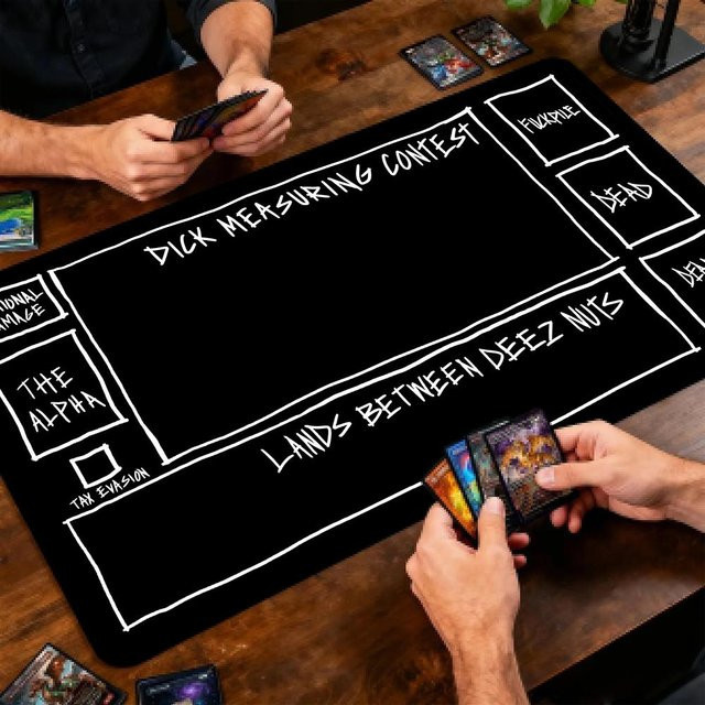 Mairuige Magic Party Spielmatte für MTG & TCG, langlebige Gummi-Spielmatte in Schwarz, B/T: 60 x 35 cm - Bild 1