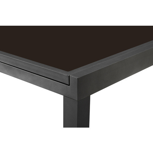 Ausziehtisch mit Sicherheitsglas in Braun und Aluminiumgestell, B/H/L: 90 x 75 x 180 cm - Bild 5