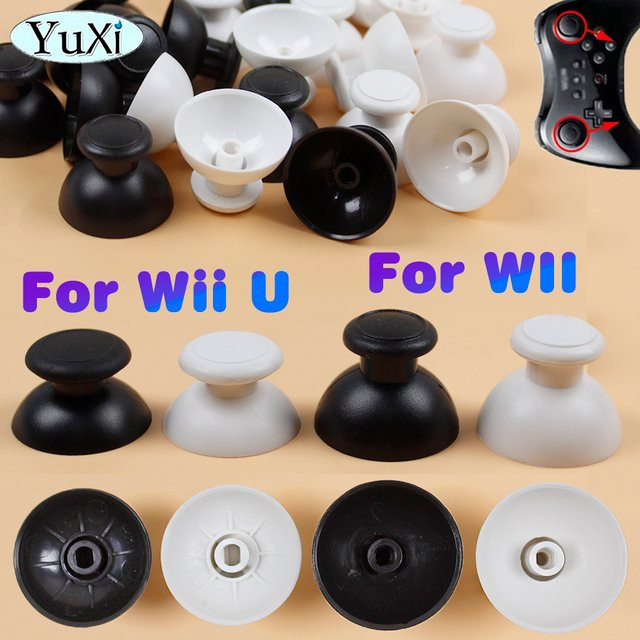 2 Stück Nintendo Wii U Analog Joystick Grip Caps in Weiß für Gamepad Controller Ersatzteile - Bild 1
