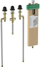 Hansgrohe Grundkörper DN 15 für 4-Loch-Wannenrandarmatur in Silber, Anschluss 1/2" - Bild 1