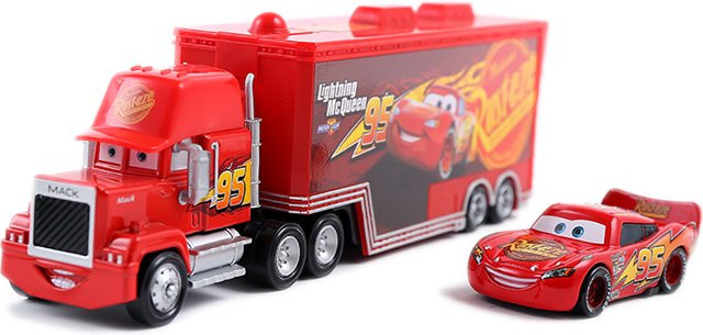 TAKARA TOMY Disney Cars 2 Lightning McQueen Truck Set, Alloy Diecast, 2-teiliges Set - Bild 1