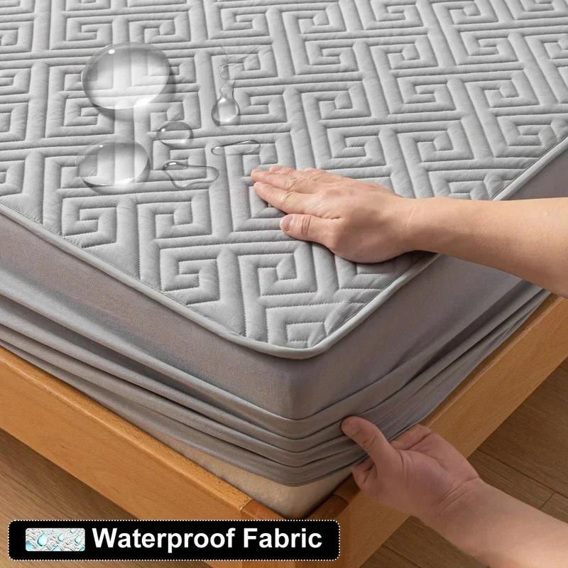 Wasserdichter und antibakterieller Matratzenschoner von Your Warm Home in Beige, atmungsaktives Spannbettlaken aus Mikrofaser, Höhe: 30 cm - Bild 5
