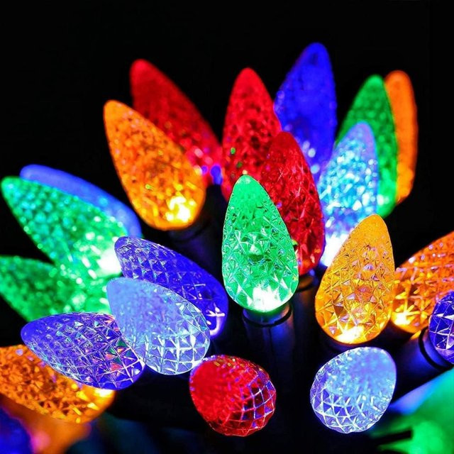 Peach Forest Solar Erdbeere LED Lichterkette mit 50 LEDs in Multicolour, wasserdichte Fee Lights mit 8 Modi für Weihnachtsbaum und Garten-Dekoration - Bild 1
