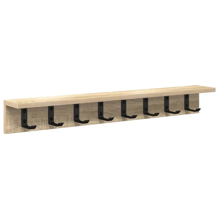 vidaXL Wandmontierter Nachttisch in Sonoma-Eiche, Braun, B: 80 cm, T: 10,5 cm, H: 10,5 cm - Bild 2