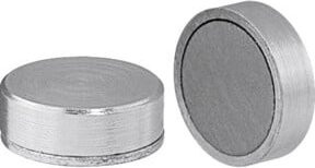 nVent HOFFMAN Flachgreifermagnet aus Neodym, ohne Gewinde, verzinkter Stahl, Silber, Durchmesser: 8 mm - Bild 1