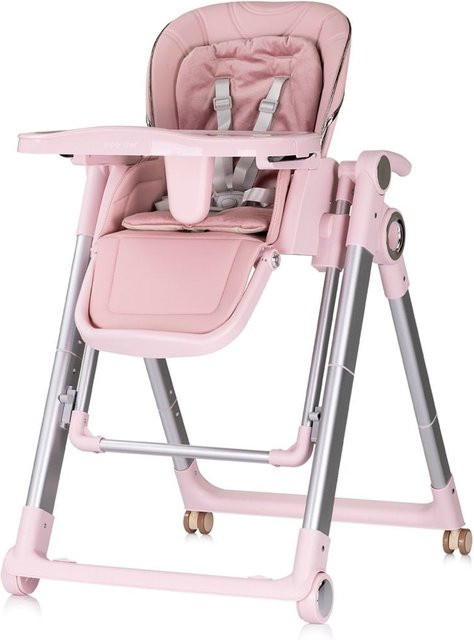 Chipolino Kinderhochstuhl 2 in 1 Super Chef Babyschaukel mit Fußstütze und Armlehnen, klappbar, pink - Bild 1