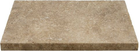 WOHNRAUSCH Beckenrandsteine Keona Brown aus Travertin in Braun/Beige, B: 61 cm, T: 40,6 cm, H: 3 cm, gefast - Bild 1