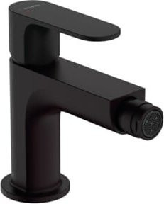 Hansgrohe Bidet-Einhebelmischer Rebris S in Matt Schwarz mit Auslauf 120 mm und Pop-up-Abfluss - Bild 1