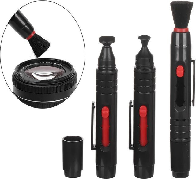 LONGPEAN Einziehbare Kamera Objektiv Reinigungsbürste und Staubreiniger Stift in Schwarz für Canon Nikon Sony DSLR SLR DV - Bild 1