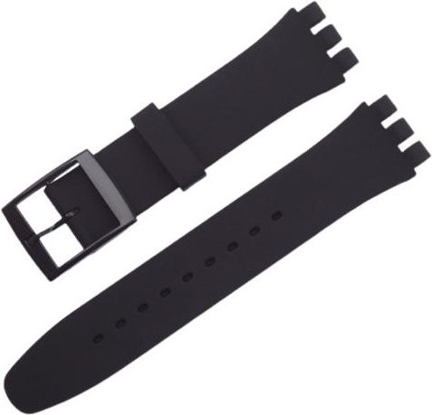 Uhrenarmband Silikon, 20 mm, schwarz, Unisex - Bild 1