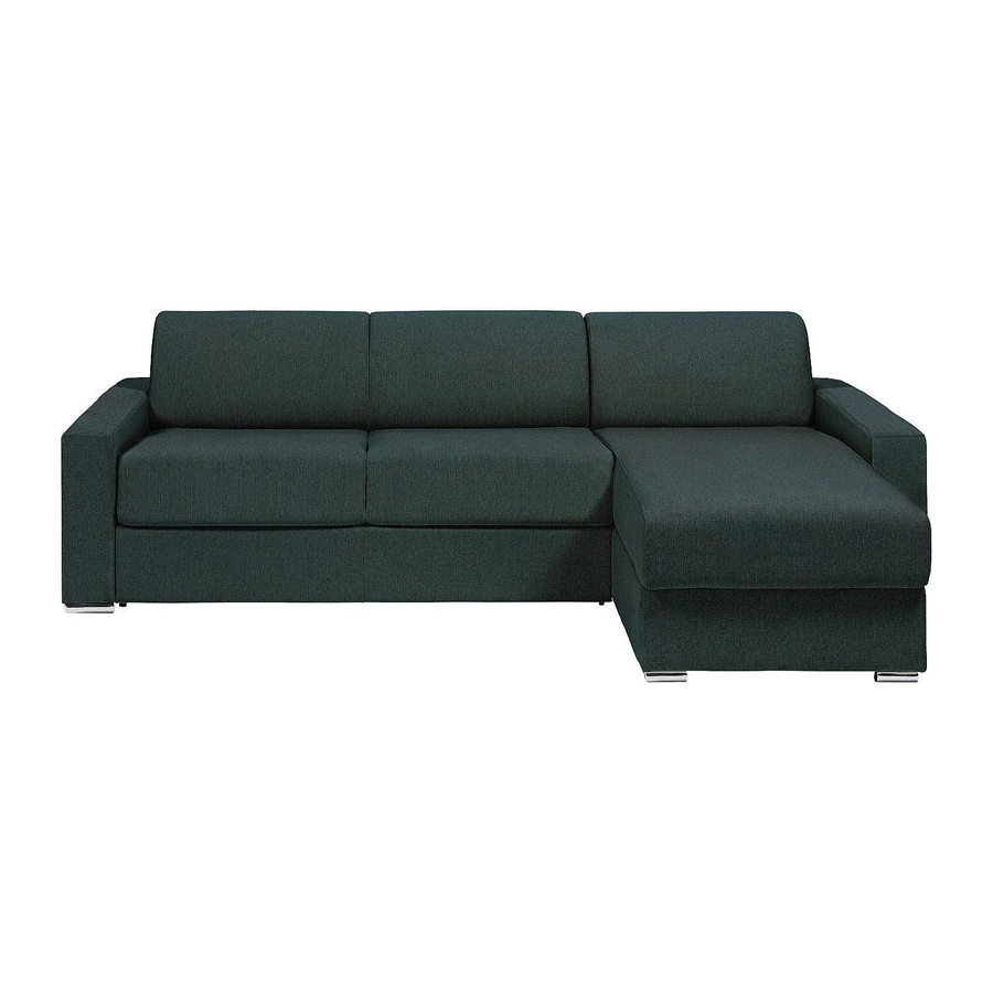 Vente-unique Schlafsofa Calito in Tannengrün mit Stoffbezug und Ausziehfunktion, Breite: 278 cm - Bild 2