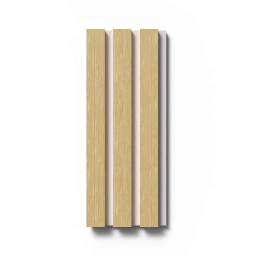 Denpanels Akustikpaneel Muster Eiche Unbehandelt in Braun und Weiß mit MDF und Filz, Breite: 29,5 cm, Höhe: 15 cm - Bild 2