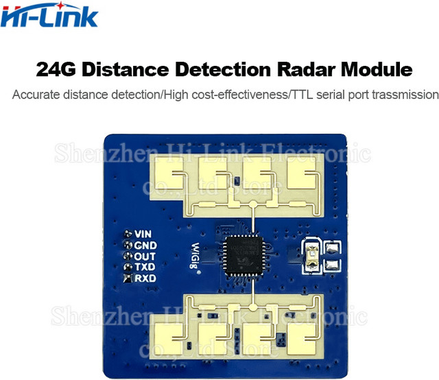 Hi-Link HLK-LD2411S Millimeterwellen-Radar-Sensor Modul zur Erkennung menschlicher Präsenz in Blau - Bild 1
