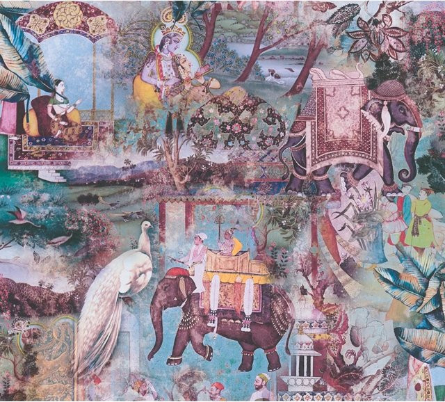 A.S. Création Vliestapete Orientalisch Vintage in Blau und Braun mit botanischem Muster, matt - Bild 1