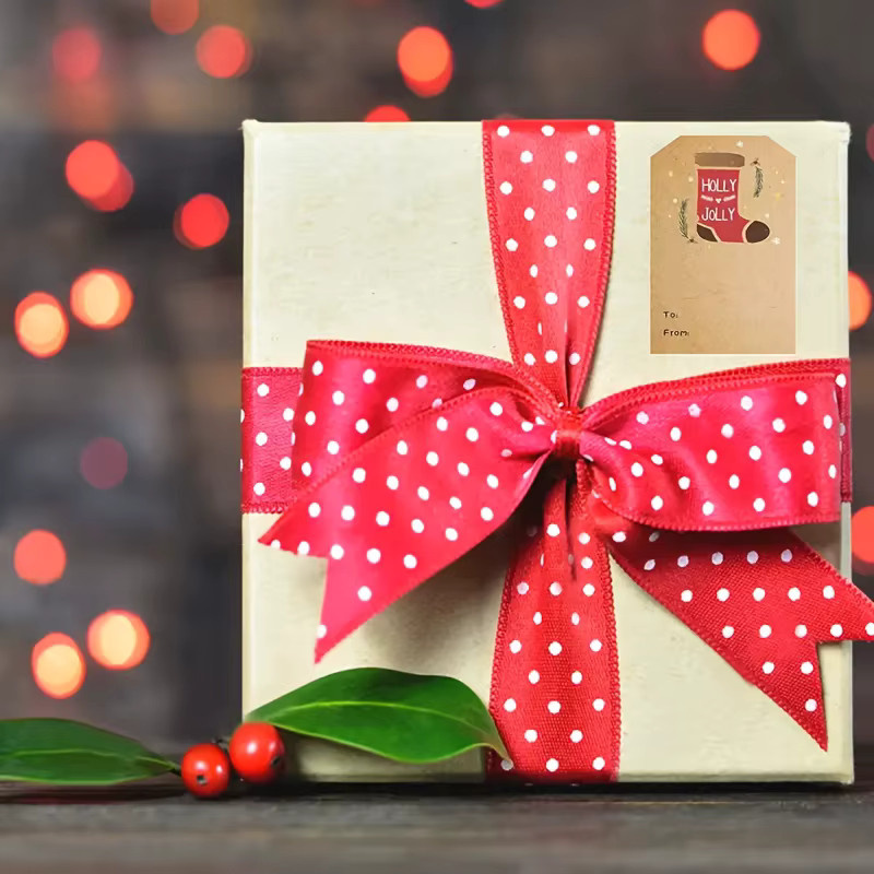DUTRIEUX Vintage Weihnachtsaufkleber Rollen mit 300 Etiketten aus Papier in Multicolour - Bild 3
