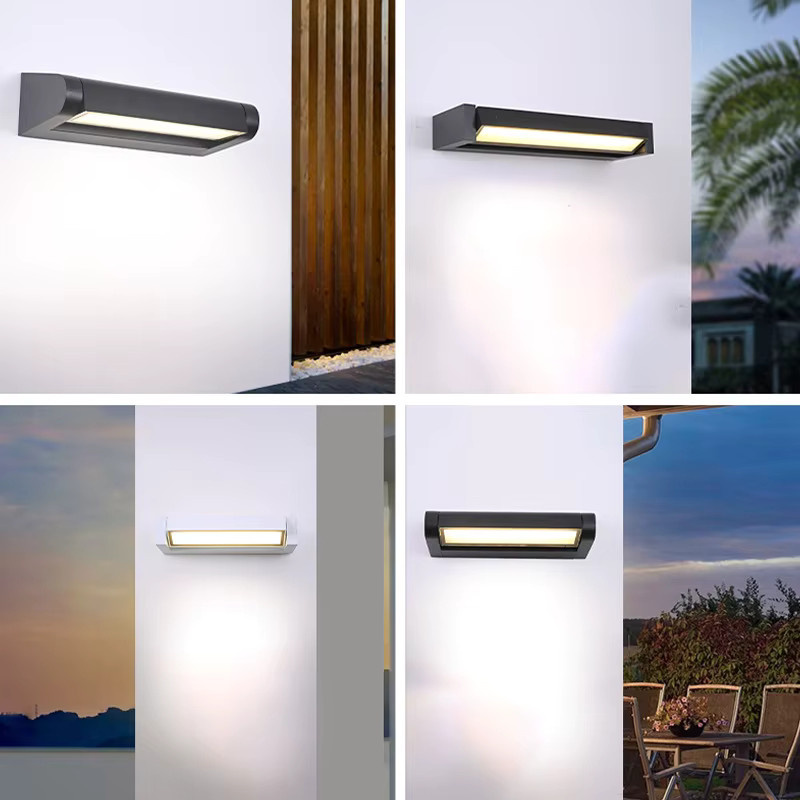 Feiyunlux LED Außenwandleuchte aus Aluminium in Schwarz oder Weiß, wasserdichte Gartenlampe mit einstellbarem Winkel und warmweißem Licht - Bild 4