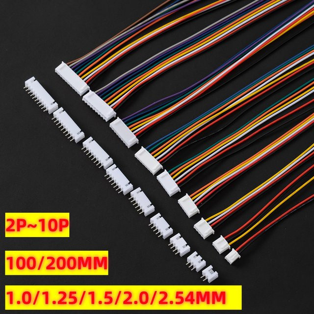 JST Stecker Set mit männlichen und weiblichen Buchsen für XH, ZH und PH in verschiedenen Abständen von 1,0mm bis 2,54mm mit 2 bis 10 Pins - Bild 1