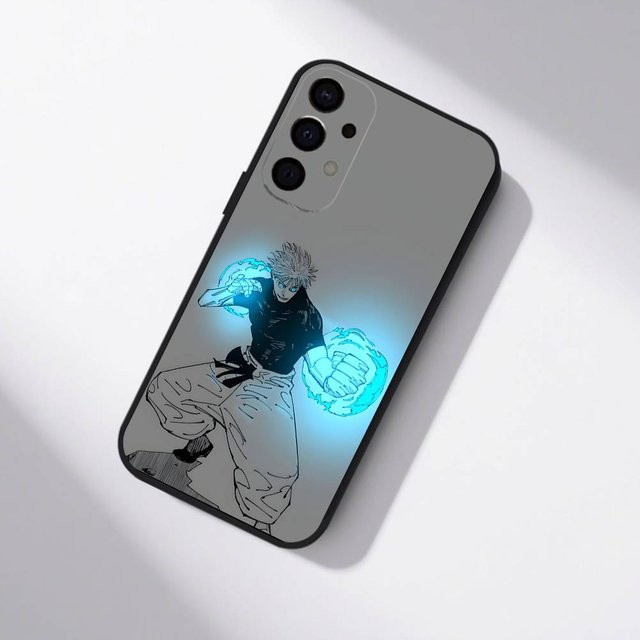 Anime Gojo Satoru Handyhülle für Samsung Galaxy S25 S24 S23 S22 S21 S20 S30 Ultra Plus FE Lite 5G in Schwarz - Bild 1