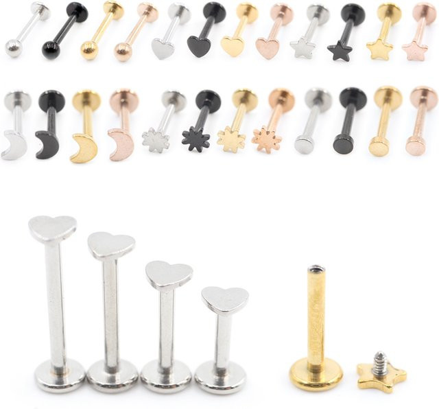 Alisouy Piercing Ohrringe Edelstahl, Unisex - Bild 1