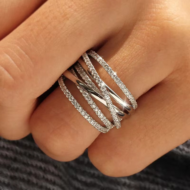Huitan Ring, Silber, Zirkonia, Damen - Bild 2
