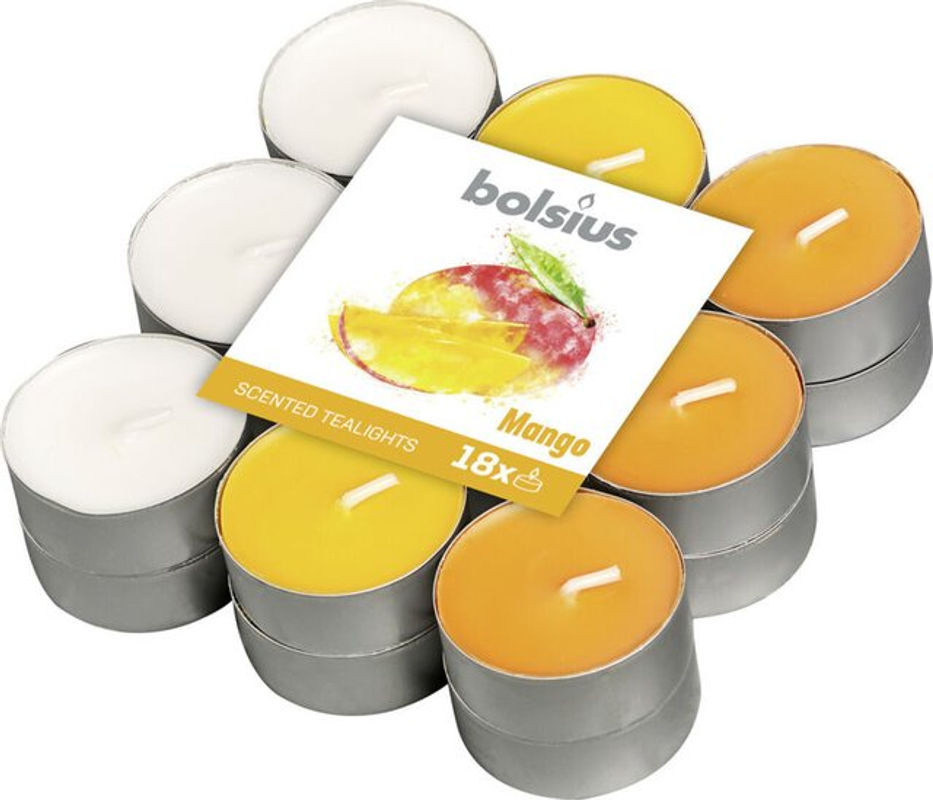 Bolsius Duftteelichter Mango, 18er Pack, Durchmesser: 3,8 cm - Bild 1