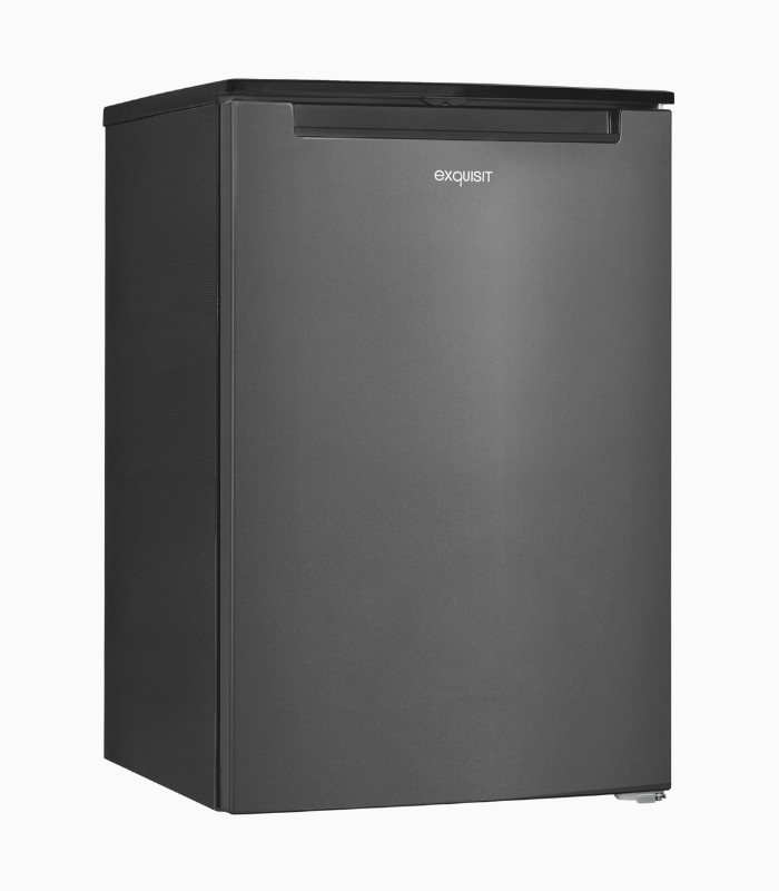 GS81-040B Gefrierschrank in Inoxlook, freistehendes Upright-Gefriergerät in Silber/Schwarz mit reversibler Tür, B/T/H: 57,5 x 55,0 x 160,5 cm - Bild 2