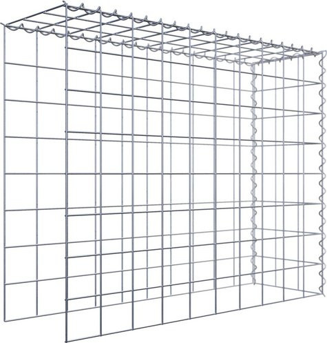 Gabiona Anbaukorb Typ 4 Hochbeet aus Stahl, silbergrau, B/H/T: 80 x 100 x 30 cm - Bild 1