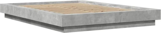 vidaXL Bettgestell in Betongrau aus Holzwerkstoff mit modernem Design, Breite: 120 cm, Länge: 190 cm - Bild 1