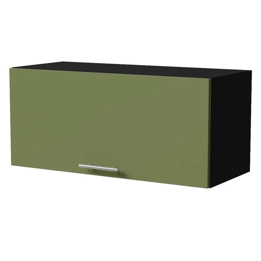 Feldmann-Wohnen Klapphängeschrank Brerra W4B/80 in Schwarz und RAL 6025 Farngrün Matt mit Gasdruckdämpfer und Soft-Close, B/T/H: 80 x 32,5 x 36 cm - Bild 2