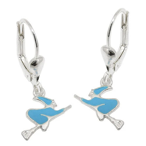 SIGO Ohrringe Brisur Hexe, Silber 925, hellblau, Unisex - Bild 1